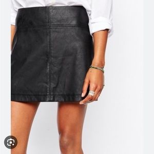 Abercrombie faux leather skirt